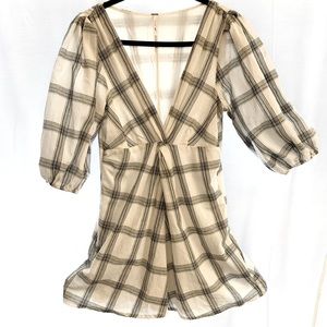Free People Plaid Minidress